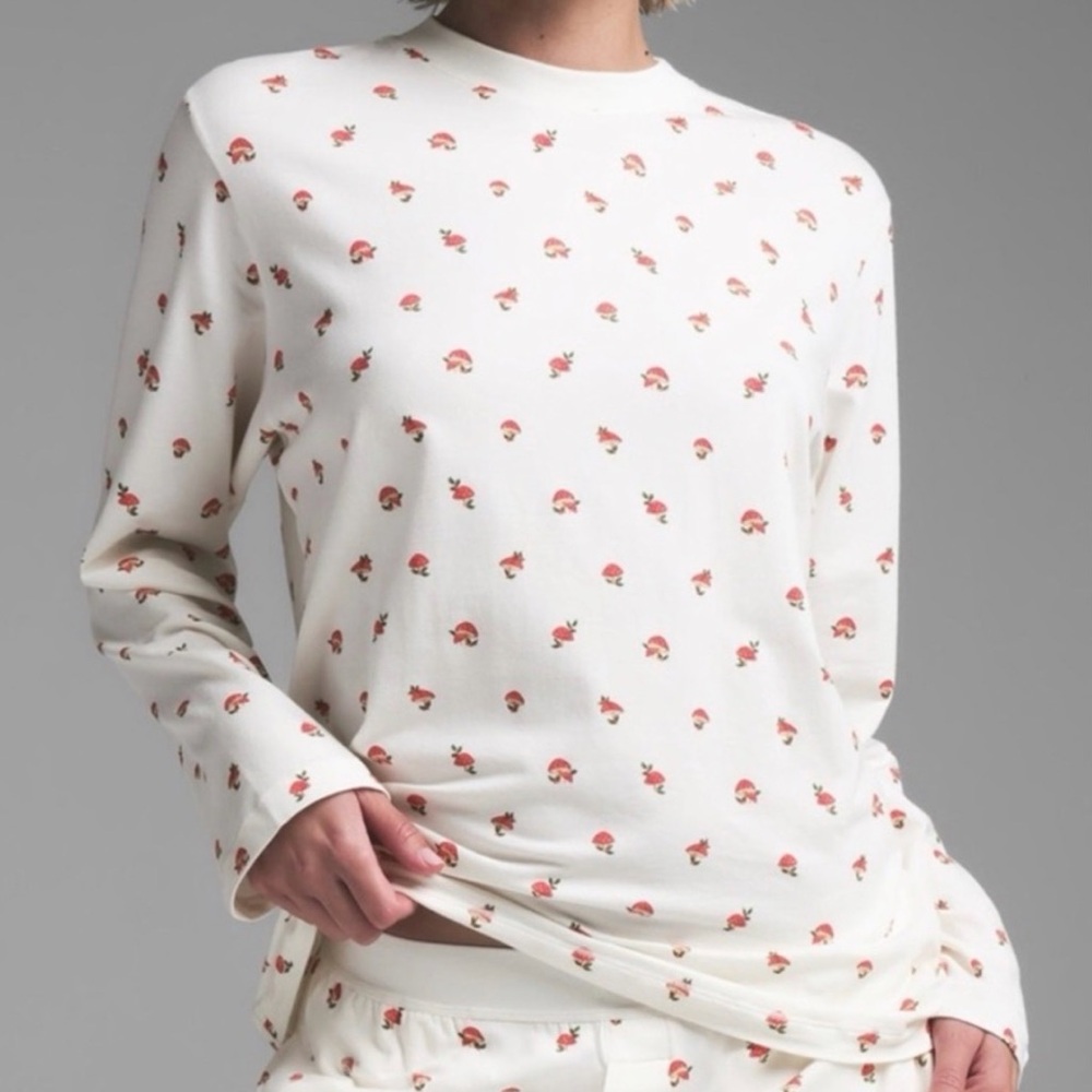 Skims Long Sleeve Boyfriend Tee - Mushroom